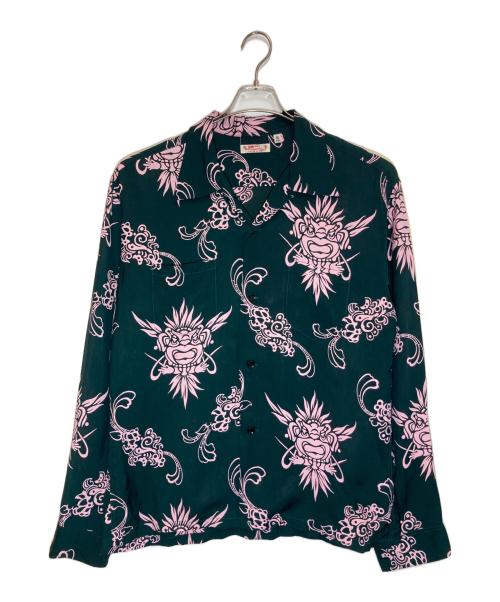 Sun Surf（サンサーフ）Sun Surf (サンサーフ) L/S RAYON HAWAIIAN SHIRT グリーン サイズ:XLの古着・服飾アイテム