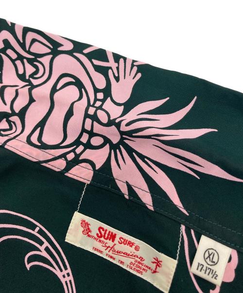 Sun Surf（サンサーフ）Sun Surf (サンサーフ) L/S RAYON HAWAIIAN SHIRT グリーン サイズ:XLの古着・服飾アイテム