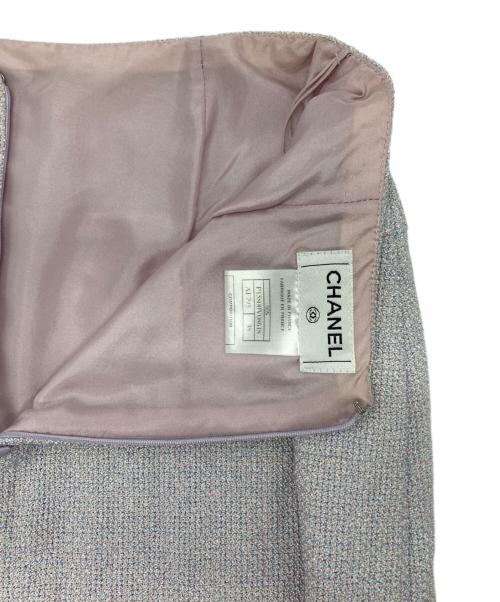 CHANEL（シャネル）CHANEL (シャネル) サマーツイードスカート パープル×ピンク サイズ:38の古着・服飾アイテム