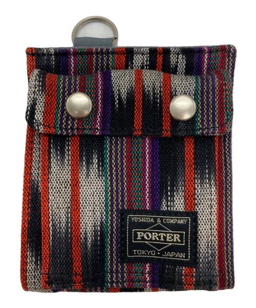 PORTER（ポーター）PORTER (ポーター) BEAMS (ビームス) ARTESANIA ネイティブ折り財布 グレー×レッドの古着・服飾アイテム