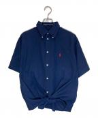 POLO RALPH LAURENポロ・ラルフローレン）の古着「前結びオックスフォードシャツ」｜ネイビー