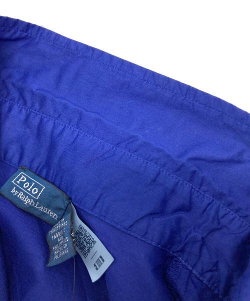 POLO RALPH LAUREN（ポロ・ラルフローレン）POLO RALPH LAUREN (ポロ・ラルフローレン) コットン ツイル フェイクラップ シャツドレス ブルー サイズ:12の古着・服飾アイテム