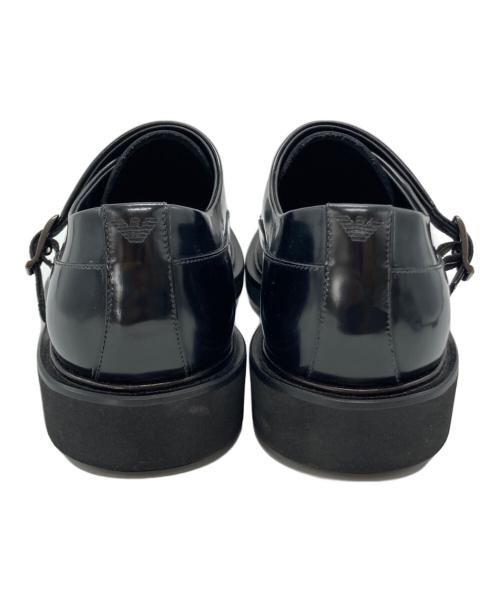 EMPORIO ARMANI（エンポリオ アルマーニ）EMPORIO ARMANI (エンポリオ アルマーニ) モンクストラップシューズ ブラック サイズ:SIZE 6の古着・服飾アイテム