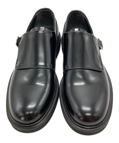 EMPORIO ARMANI（エンポリオ アルマーニ）EMPORIO ARMANI (エンポリオ アルマーニ) モンクストラップシューズ ブラック サイズ:SIZE 6の古着・服飾アイテム