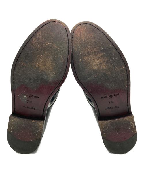 LOUIS VUITTON（ルイ ヴィトン）LOUIS VUITTON (ルイ ヴィトン) エナメルローファー ブラック サイズ:SIZE 7Mの古着・服飾アイテム