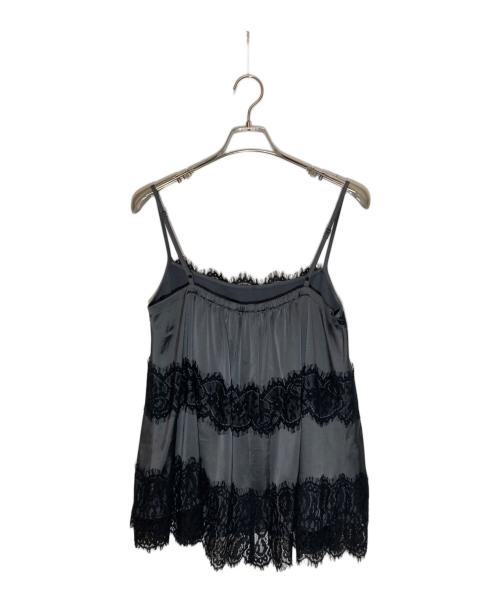 CADUNE（カデュネ）CADUNE (カデュネ) レースキャミブラウス ブラック×グレー サイズ:SIZE M (38)の古着・服飾アイテム