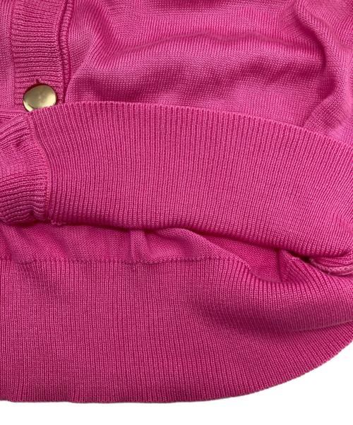 Yves Saint Laurent（イヴサンローラン）Yves Saint Laurent (イヴサンローラン) 金ボタン YSLロゴニットカーディガン ピンク サイズ:Ⅿの古着・服飾アイテム