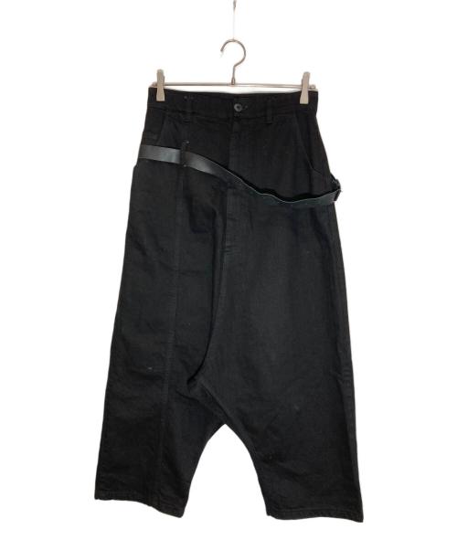 Pxxx OFF by PAL OFFNER（パルオフナー）Pxxx OFF by PAL OFFNER (パルオフナー) ベルト付サルエルパンツ ブラック サイズ:SIZE 1の古着・服飾アイテム