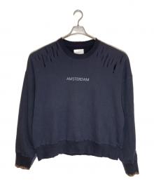 stein（シュタイン）の古着「OVERSIZED REBUILD SWEAT」｜ネイビー