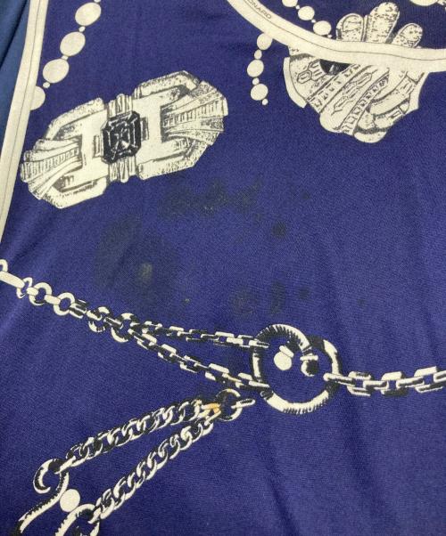 LEONARD PARIS（レオナール パリ）LEONARD PARIS (レオナール パリ) スカーフ柄ワンピース ネイビー サイズ:SIZE 9ARの古着・服飾アイテム