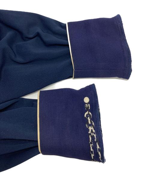 LEONARD PARIS（レオナール パリ）LEONARD PARIS (レオナール パリ) スカーフ柄ワンピース ネイビー サイズ:SIZE 9ARの古着・服飾アイテム