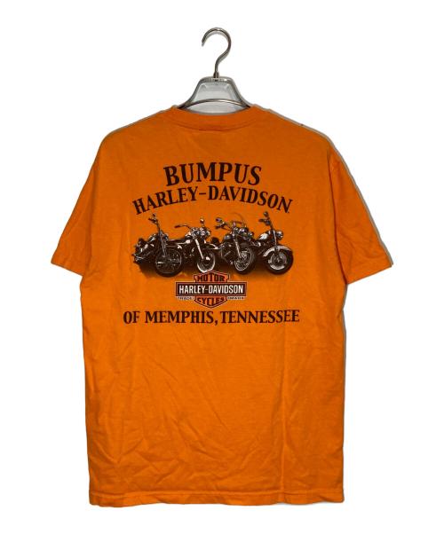 HARLEY-DAVIDSON（ハーレーダビッドソン）HARLEY-DAVIDSON (ハーレーダビッドソン) プリントTシャツ オレンジ サイズ:Lの古着・服飾アイテム