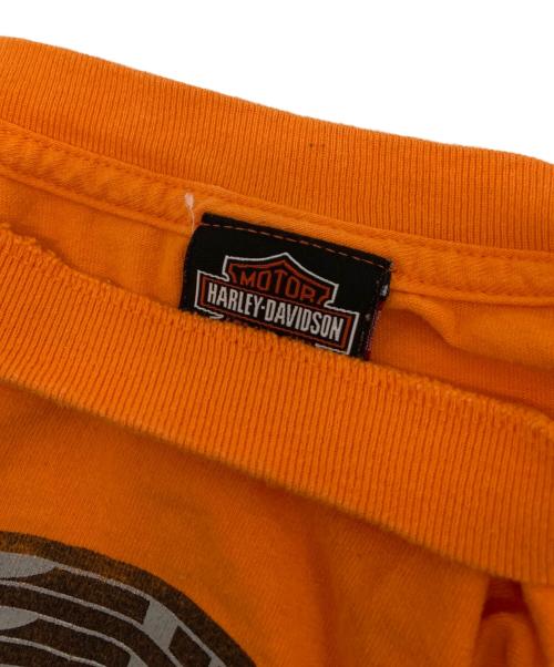 HARLEY-DAVIDSON（ハーレーダビッドソン）HARLEY-DAVIDSON (ハーレーダビッドソン) プリントTシャツ オレンジ サイズ:Lの古着・服飾アイテム