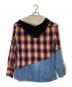 GREG LAUREN (グレッグローレン) Denim Hooded Studio Shirt レッド×ネイビー サイズ:Ⅿ：37000円