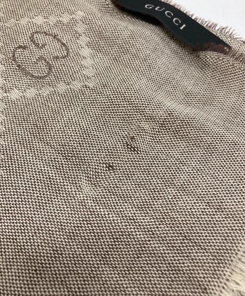 GUCCI（グッチ）GUCCI (グッチ) ウールシルクGG柄ストール ベージュ サイズ:-の古着・服飾アイテム