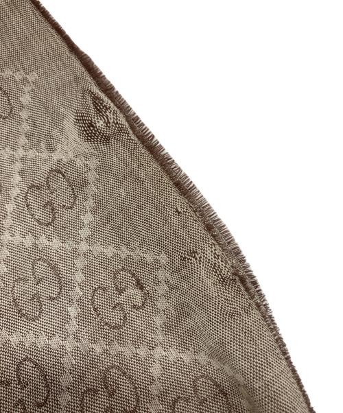 GUCCI（グッチ）GUCCI (グッチ) ウールシルクGG柄ストール ベージュ サイズ:-の古着・服飾アイテム