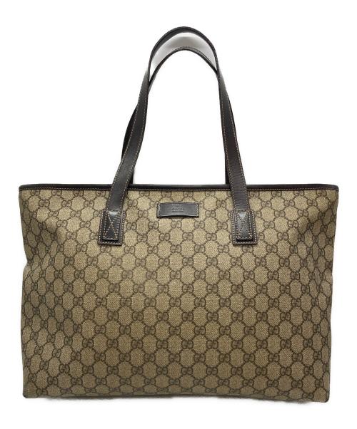 GUCCI（グッチ）GUCCI (グッチ) GGスプリーム トートバッグ ベージュ サイズ:-の古着・服飾アイテム