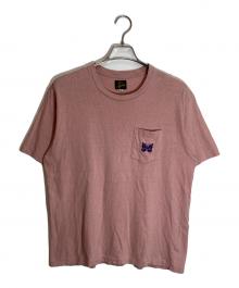 Needles（ニードルズ）の古着「S/S Papillon Emb. Pocket Tee」｜ピンク