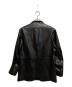 LANVIN COLLECTION (ランバンコレクション) クロコ型押しラムスキン テーラードジャケット ブラック サイズ:SIZE 50：30000円