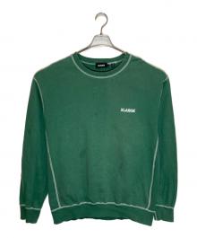 X-LARGE（エクストララージ）の古着「STITCH CREWNECK SWEAT」｜グリーン