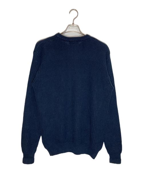 ST JOHN'S BAY（セントジョンズベイ）ST JOHN'S BAY (セントジョンズベイ) クルーネックコットンニット ネイビー サイズ:SIZE Mの古着・服飾アイテム