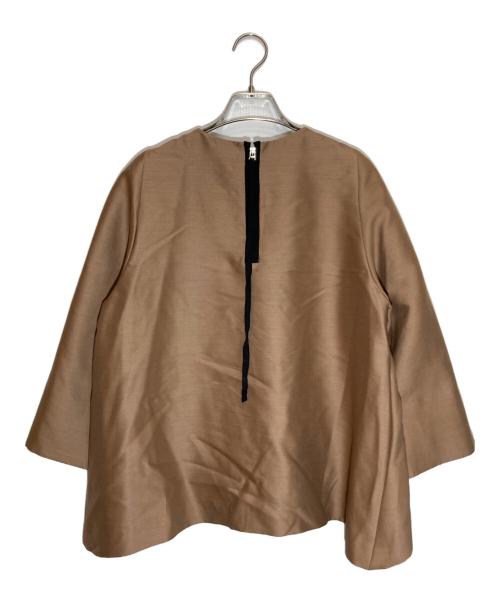 robelite&Co（ローベリテアンドシーオー）robelite&Co (ローベリテアンドシーオー) シルクブレンドブラウス ブラウン サイズ:size38の古着・服飾アイテム