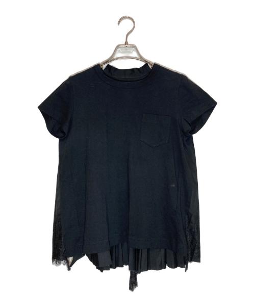 sacai（サカイ）sacai (サカイ) バックレースプリーツカットソー ブラック サイズ:2の古着・服飾アイテム