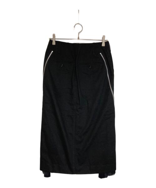 sacai（サカイ）sacai (サカイ) COTTON CHINO SKIRT ブラック サイズ:2の古着・服飾アイテム