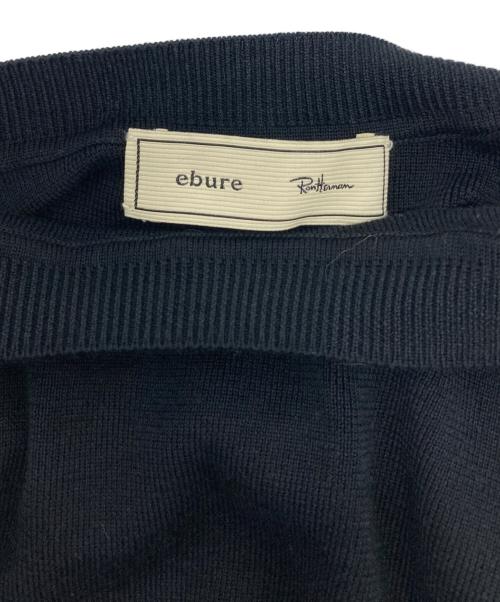 ebure（エブール）EBURE (エブール) Ron Herman (ロンハーマン) シルクブレンド半袖ニット ネイビー サイズ:38の古着・服飾アイテム