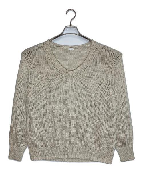 BRILL（ブリル）BRILL (ブリル) リネンブレンドVネックニット ベージュ サイズ:SIZE Freeの古着・服飾アイテム