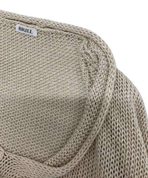 BRILL（ブリル）BRILL (ブリル) リネンブレンドVネックニット ベージュ サイズ:SIZE Freeの古着・服飾アイテム