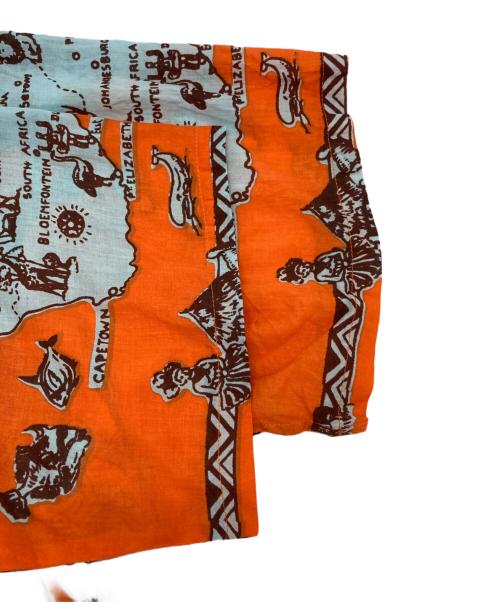 BINDU（ビンドゥ）BINDU (ビンドゥ) JOURNAL STANDARD (ジャーナルスタンダード) Indian cotton pattern S/S シャツ オレンジ×ブルー サイズ:Lの古着・服飾アイテム
