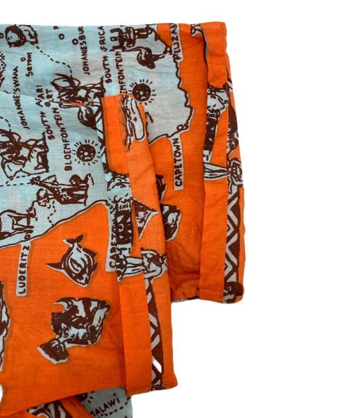BINDU（ビンドゥ）BINDU (ビンドゥ) JOURNAL STANDARD (ジャーナルスタンダード) Indian cotton pattern S/S シャツ オレンジ×ブルー サイズ:Lの古着・服飾アイテム