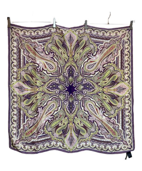 ETRO（エトロ）ETRO (エトロ) シルクペイズリースカーフ パープルの古着・服飾アイテム
