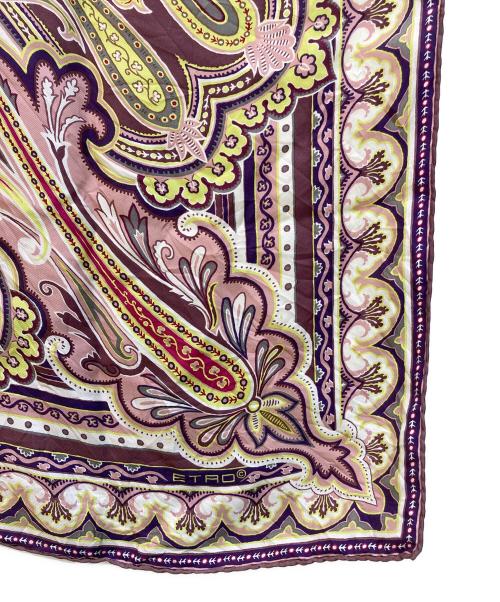 ETRO（エトロ）ETRO (エトロ) シルクペイズリースカーフ パープルの古着・服飾アイテム