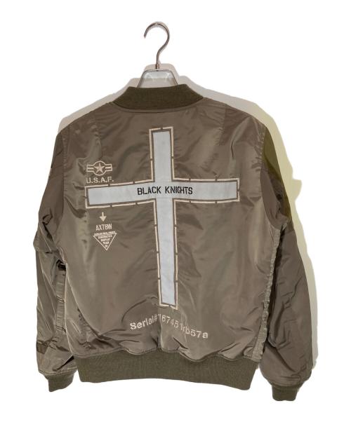 AVIREX（アヴィレックス）AVIREX (アヴィレックス) MA-1 BLACK KNIGHTS カーキ サイズ:SIZE Lの古着・服飾アイテム