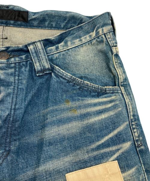 roar（ロアー）roar (ロアー) ヴィンテージ加工パッチワークデニムパンツ インディゴ サイズ:2の古着・服飾アイテム