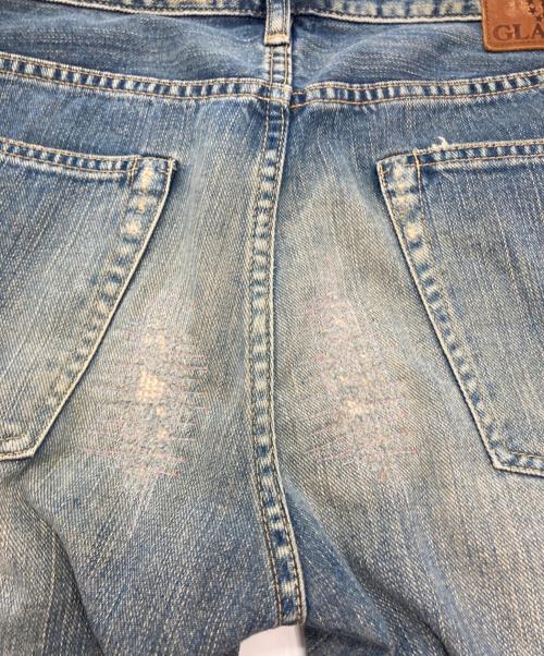 Hysteric Glamour（ヒステリックグラマー）Hysteric Glamour (ヒステリックグラマー) リペア/ダメージ加工スタッズデニムパンツ インディゴ サイズ:32の古着・服飾アイテム