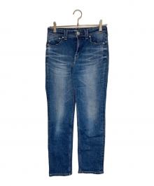 YANUK（ヤヌーク）の古着「MID-RISE STRAIGHT PANTS」｜インディゴ