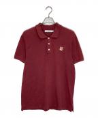 maison kitsuneメゾンキツネ）の古着「フォックスヘッドパッチポロシャツ」｜ボルドー
