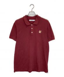 maison kitsune（メゾンキツネ）の古着「フォックスヘッドパッチポロシャツ」｜ボルドー