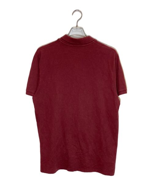 maison kitsune（メゾンキツネ）MAISON KITSUNE (メゾンキツネ) フォックスヘッドパッチポロシャツ ボルドー サイズ:Lの古着・服飾アイテム