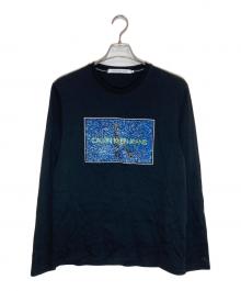 Calvin Klein Jeans（カルバンクラインジーンズ）の古着「スパンコールスウェット」｜ブラック