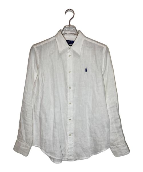 POLO RALPH LAUREN（ポロ・ラルフローレン）POLO RALPH LAUREN (ポロ・ラルフローレン) リネンシャツ ホワイト サイズ:Sの古着・服飾アイテム