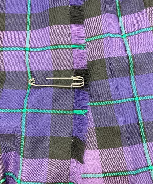O'NEIL OF DUBLIN（オニールオブダブリン）O'NEIL OF DUBLIN (オニールオブダブリン) チェック柄ウールラップスカート パープル サイズ:SIZE US10の古着・服飾アイテム