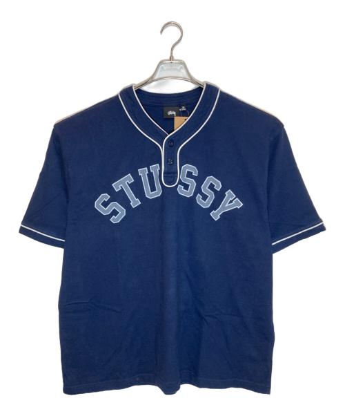 stussy（ステューシー）stussy (ステューシー) ARCH BASEBALL JERSEY ネイビー サイズ:XLの古着・服飾アイテム