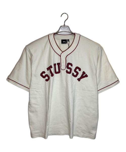 stussy（ステューシー）stussy (ステューシー) ARCH BASEBALL JERSEY ナチュラル サイズ:XLの古着・服飾アイテム