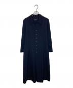 tricot COMME des GARCONSトリココムデギャルソン）の古着「ウールフェイクシャツワンピース」｜ネイビー