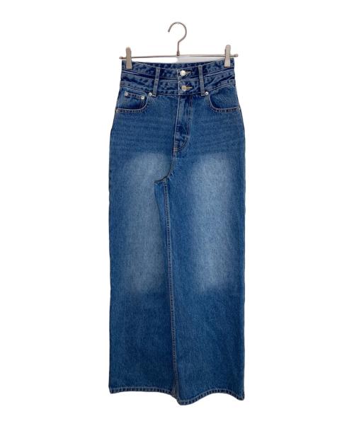 senee（セニー）SENEE (セニー) layered wide straight denim インディゴ サイズ:Ⅿの古着・服飾アイテム