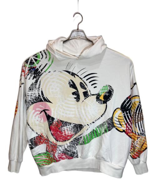 Desigual（デシグアル）Desigual (デシグアル) Disney (ディズニー) ミッキーマウス オーバーサイズフーディ ホワイト サイズ:Ⅿの古着・服飾アイテム